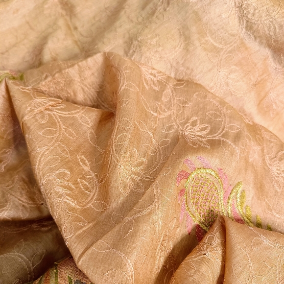Pure tusser silk designer saree - Picture 7 of 8